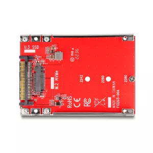 DeLOCK 2.5" Converter U.3 SFF-8639 to M.2 NVMe Key M 7 mm Red