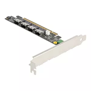 DeLOCK PCI Express x16 Card to 4 x internal SFF-8654 4i NVMe Bifurcation