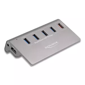 DeLOCK USB Хаб 10 Гбит/с 4 USB Type-A Порта 1 Порт Быстрой Зарядки