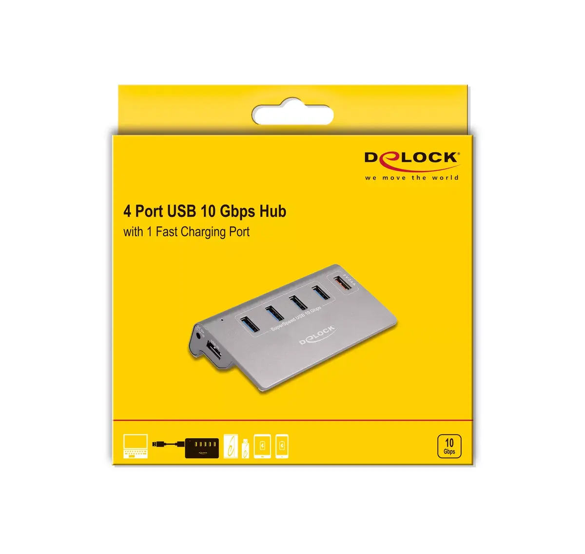 DeLOCK USB Hubs 10 Gbps 4 USB Type-A Porti Photo 5
