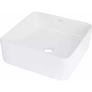 Countertop ceramic washbasin deante CDJ 6U3S round white