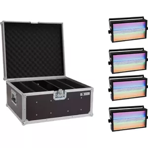EUROLITE LED Super Strobe Set 20000679 — 4 LED strobe lights with carrying case