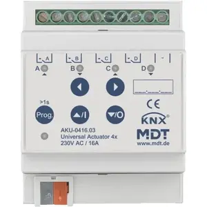 Aktuators MDT AKU-0416.03 universāls 4 kanālu 16A 230VAC