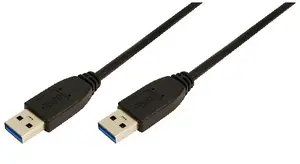Кабель LogiLink CU0038 USB 3.2 Gen 1 USB A - USB A штекер-штекер 1 м черный
