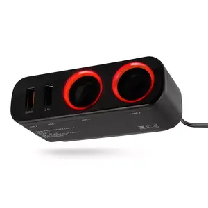 Auto lādētājs pie šķiltavas ligzdas Xblitz R1 — universāls 12 V, 2× USB 2.0, 250 V ieeja, melns