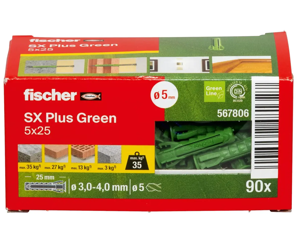 Screw Anchor Fischer SX Plus Green 567806 Photo 4