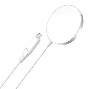 Bezvadu lādētājs CHOETECH T518 15W magnētisks balts – Qi magnētiskā bezvadu ierīce