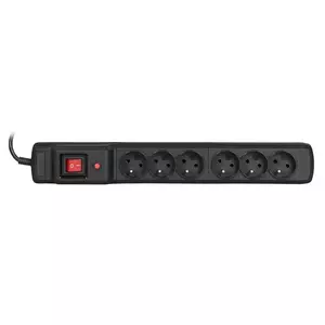 Сетевой фильтр ActiveJet ACJ COMBO 6Gn 10m — 6 розеток, кабель 10 м, чёрный