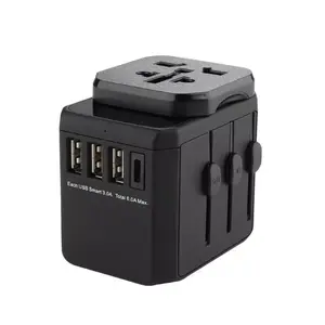 Microconnect MC-TRAVELADAPTER3 electrical power plug Black 182g 1pc