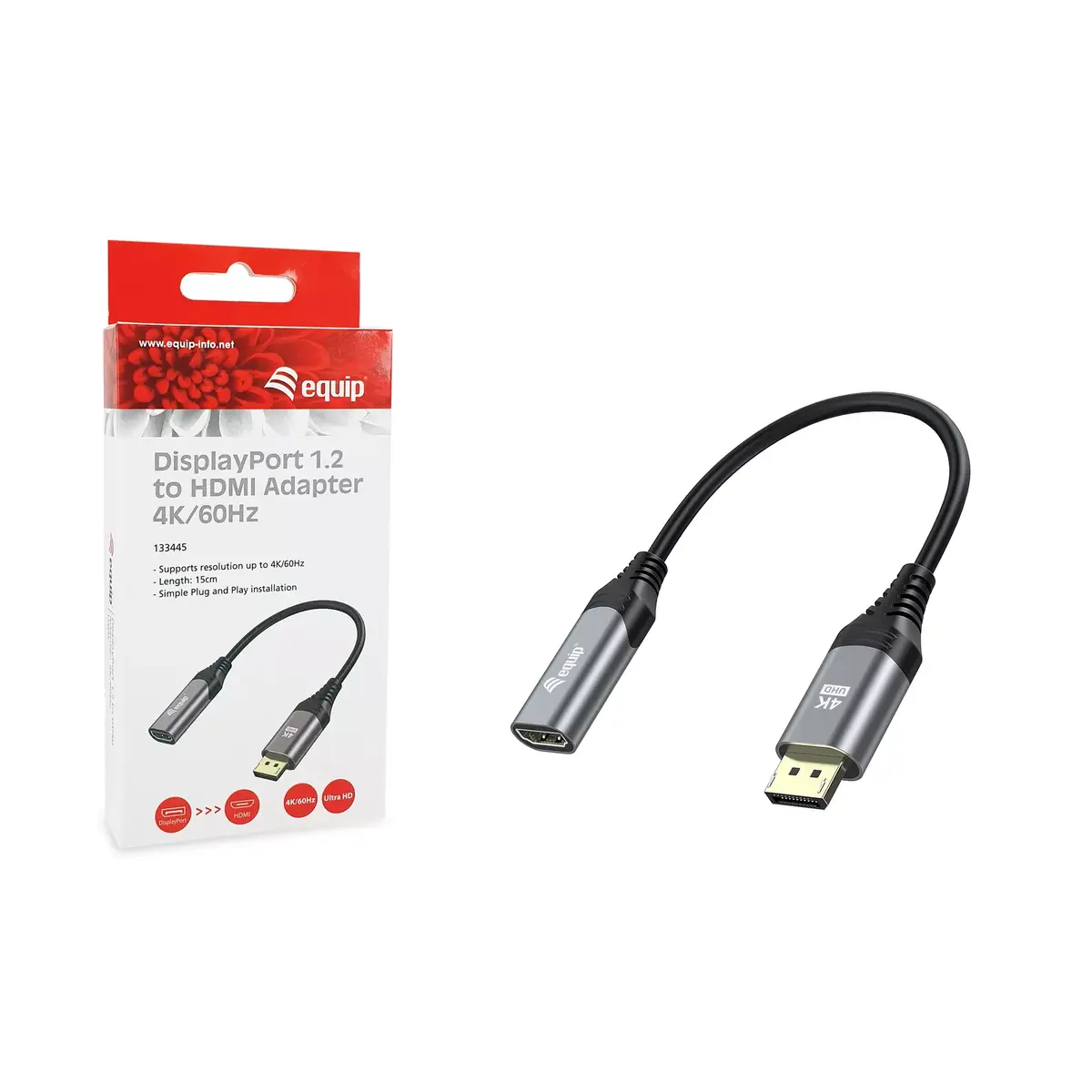 Адаптер DisplayPort на HDMI Equip 4K 60Hz Photo 7