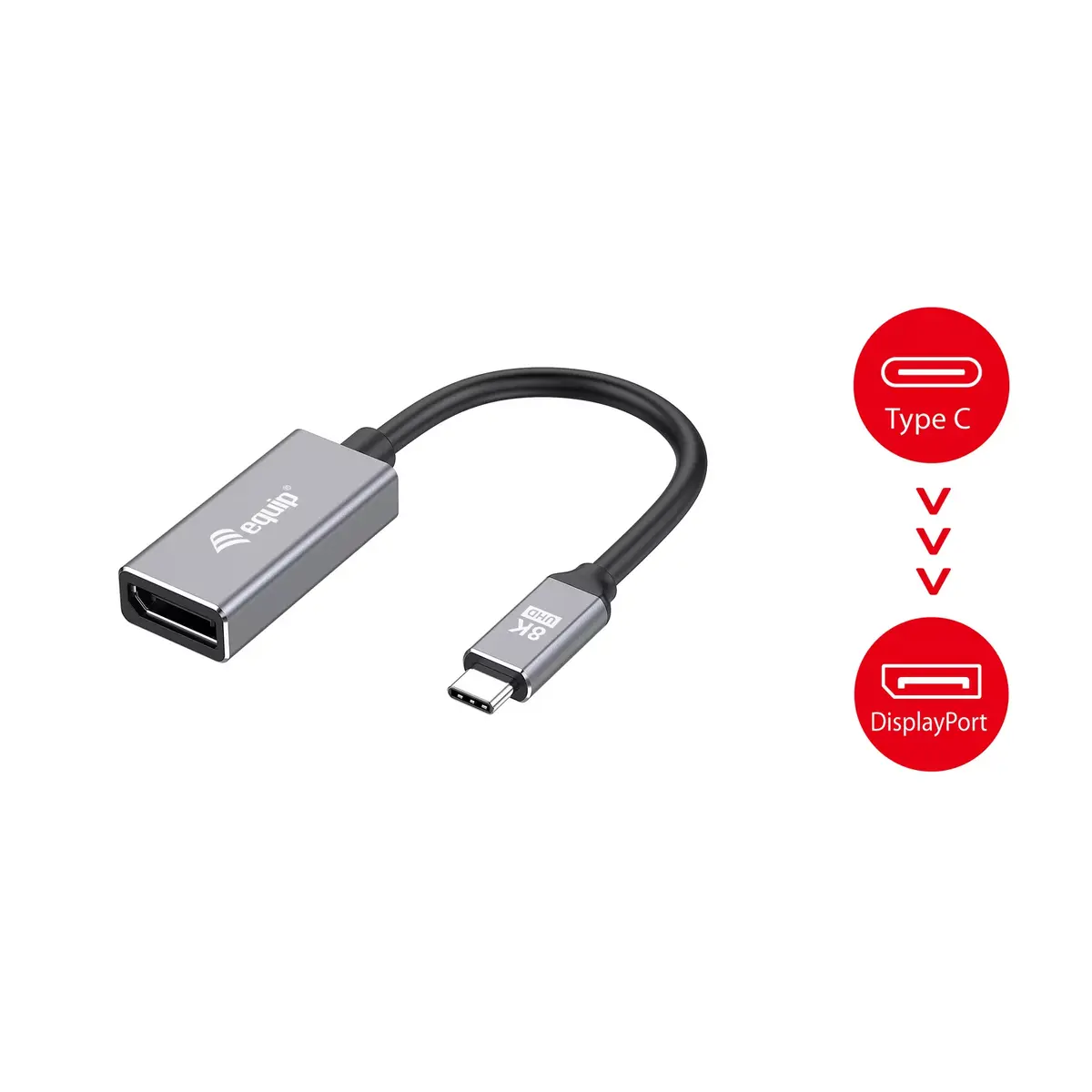 Equip USB-C uz DisplayPort 1.4 adapteris Photo 4