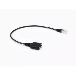 Equip RJ9 to 3.5mm Headset Audio Adapter Black 0.25m