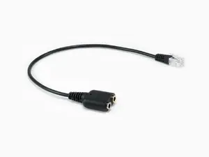 Equip RJ9 to 3.5mm Headset Audio Adapter Black 0.25m