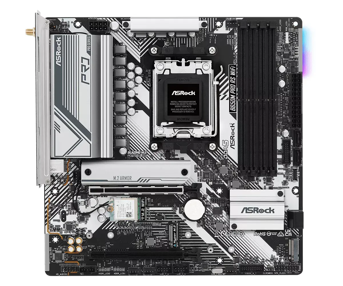 Motherboard Asrock B650M Pro RS WiFi, B650M | AiO.lv