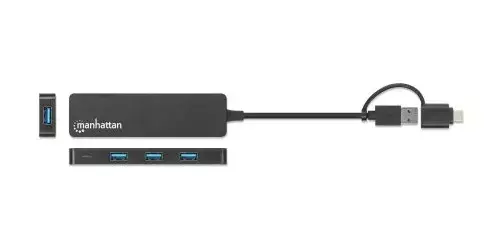 USB-C un USB-A Combo Doks/Hubs Manhattan Photo 2
