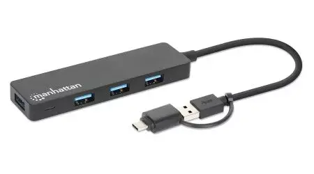 USB-C un USB-A Combo Doks/Hubs Manhattan Photo 4
