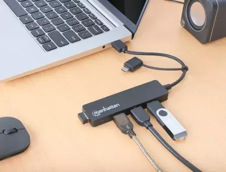 USB-C un USB-A Combo Doks/Hubs Manhattan Photo 5