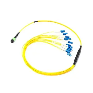 Juniper MTP-4LC-S5M MTP to 4x LC Single-Mode Passive Breakout Fiber Optic Cable 5 m Yellow
