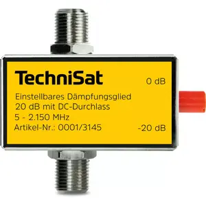 Attenuator tīkla spilventiņš TechniSat 0001/3145 Sudrabs 20 dB 75 Ω