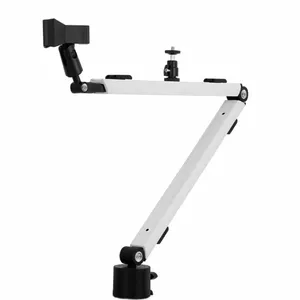 Pasīvais turētājs Streamplify Mount Arm SPOM-MA1MCL1.21 kamerai mikrofonam viedtālrunim gredzena lampai melns balts