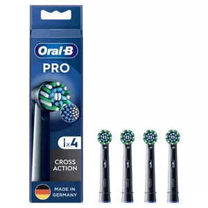Toothbrush Heads Oral-B CrossAction 4 pcs Black