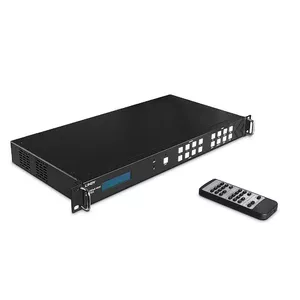 Lindy 4x4 HDMI 4K60 Matrix with Video Wall Scaling, metal housing, 3840×2160 output, 100–240V, 60W, 430×220×44 mm