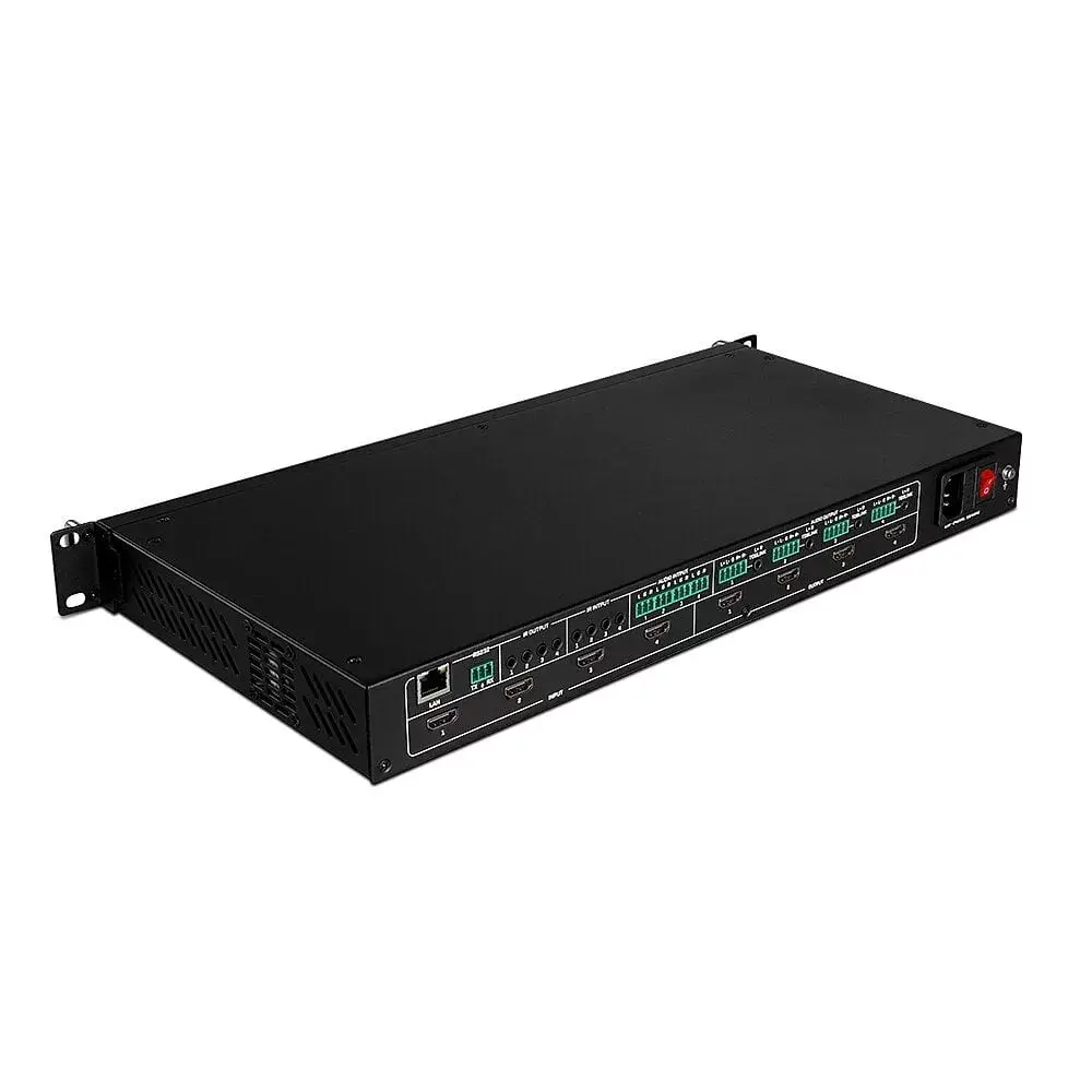 Lindy 4x4 HDMI 4K60 Matrix with Video Wall Scaling Photo 2