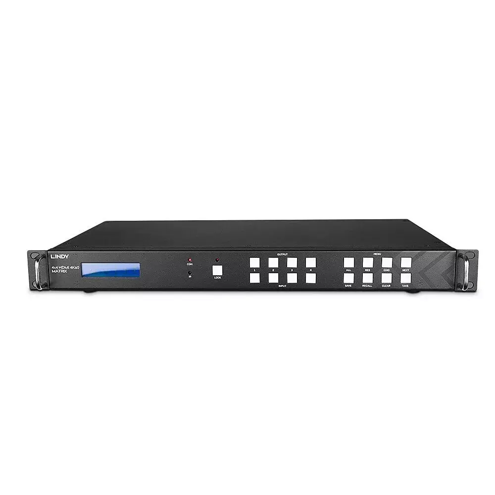 Lindy 4x4 HDMI 4K60 Matrix with Video Wall Scaling Photo 3