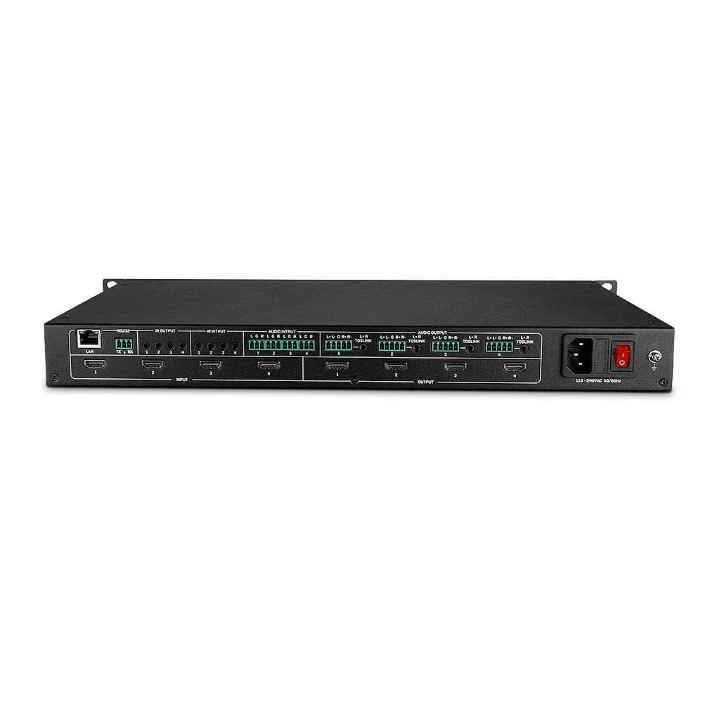 Lindy 4x4 HDMI 4K60 Matrix with Video Wall Scaling Photo 4