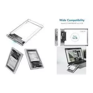 LogiLink External Enclosure USB 3.0 Screwless Transparent UA0409