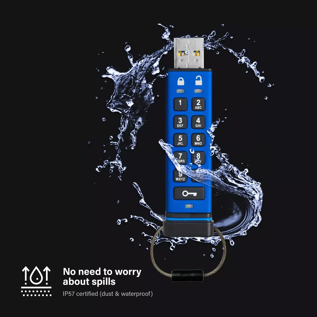 USB Flash Drive iStorage 64GB IS-FL-DA3-256-64 Photo 3