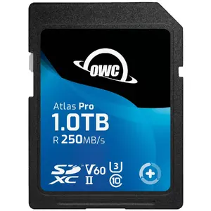 OWC Atlas Pro SDXC UHS-II 1 TB Скорость чтения 250 МБ/с Запись 130 МБ/с