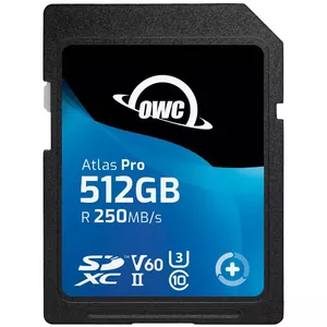 Карта памяти SDXC OWC Atlas Pro 512 ГБ UHS-II V60 250/130 МБ/с, водозащищённая