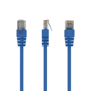 Gembird PP12-1M/B Cat5e UTP Patch Cable RJ-45 Male to Male 1 m Blue with Gold-Plated Contacts