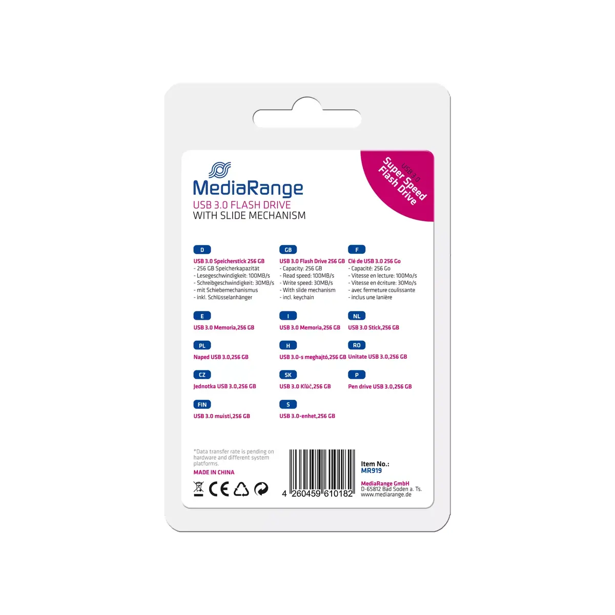 USB zibatmiņa MediaRange 256 GB MR919 Photo 6