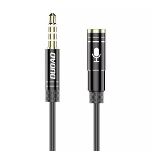 Dudao 4-polu 3,5 mm mini jack AUX 1 m kabelis sudraba krāsā