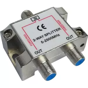 2-way splitter DELTACO F-connectors, 1 DC pass, ClassA / R00150041