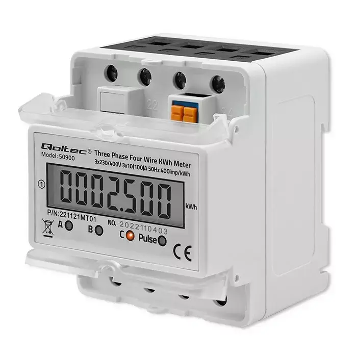 Trīsfāzu elektroniskais skaitītājs QOLTEC 50900 400V Photo 7