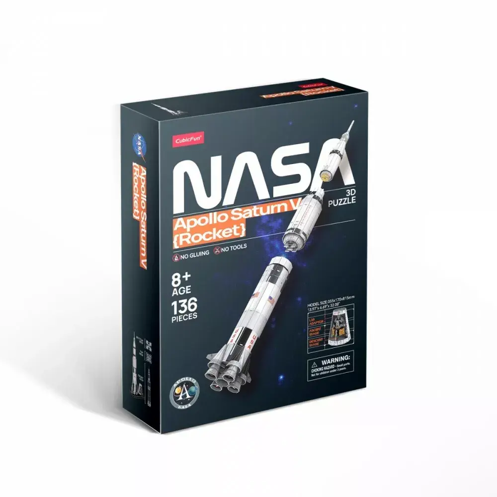 3D-пазл cubicfun Модель ракеты Apollo Saturn Photo 2