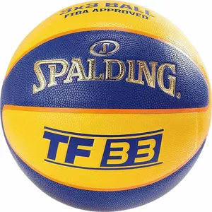 Мяч для баскетбола Spalding TF 33 Gold размер 6 — желто‑синий, для игры в зале и на улице