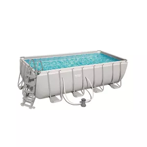 Framed above-ground rectangular pool Bestway Power Steel 56670 — 11,532 L, 3,028 L/h filter, 2440×4880×1220 mm