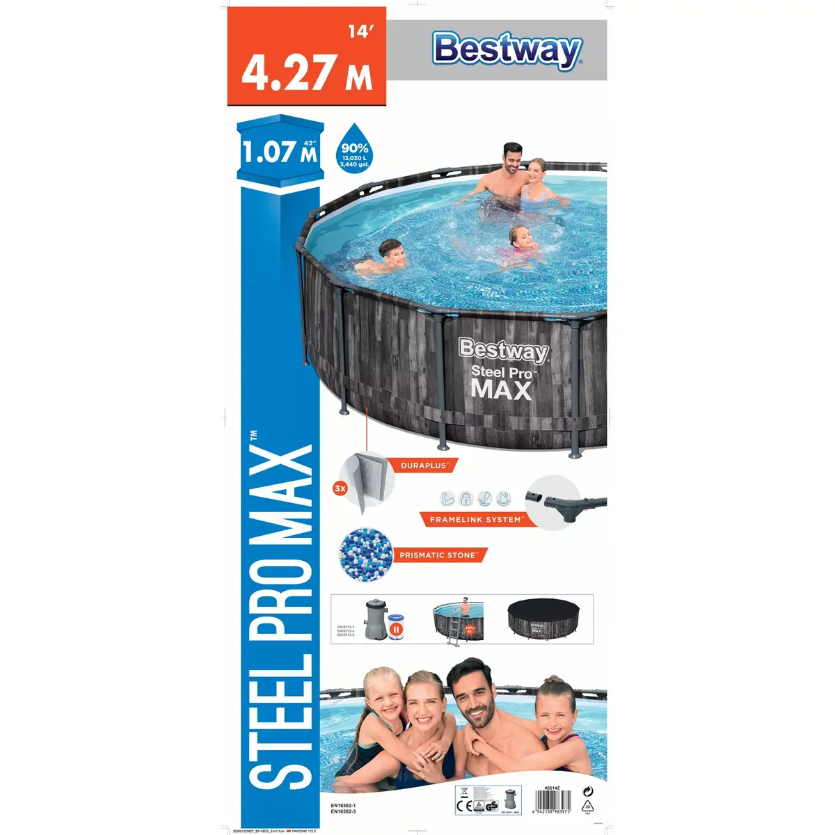 Framed Pool Bestway Steel Pro MAX 14' x 42" Photo 17