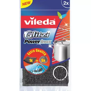 Vileda 141656 scouring pad Fabric, Stainless steel Grey, Stainless steel