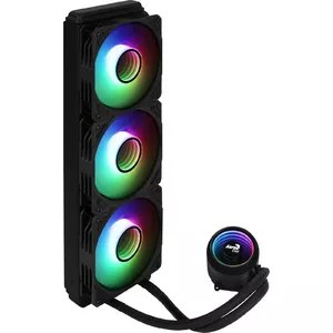 All-in-one liquid cooler AEROCOOL MIRAGEL360 TDP 550W, 360mm radiator, 3x120mm RGB fans, copper block, black