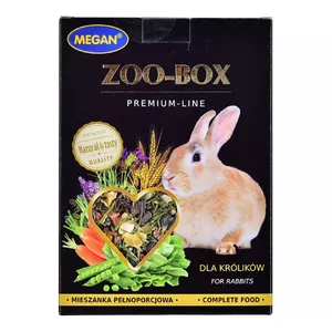 Корм для кроликов MEGAN Zoo-box 420 г — сухой полноценный корм для взрослых кроликов