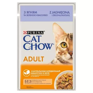 CAT CHOW ADULT GiJ Lamb & Green Beans Jelly - влажный корм для кошек - 85 г