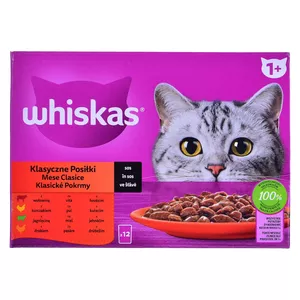 WHISKAS Classic Meals in Sauce - mitrā kaķu barība - 12x85g