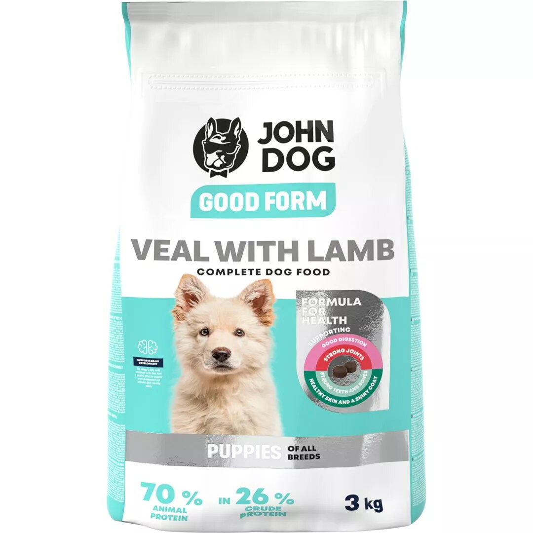 Sausais barība kucēniem john dog Good
