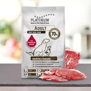 Platinum Adult Iberico + Greens 5 kg Pieaudzis suns Cūkgaļa