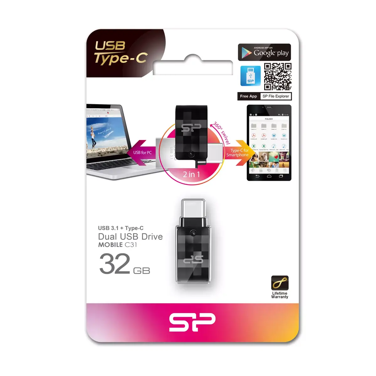 USB zibatmiņa Silicon Power 32GB Mobile C31 Photo 10